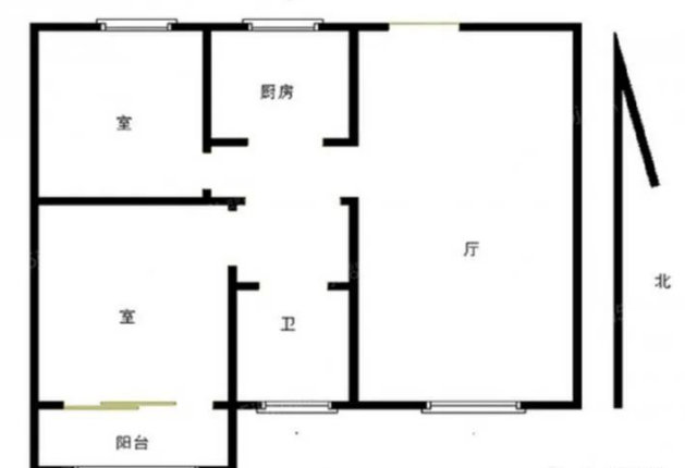 南京六合紫晶未来城，两室两厅的小户型装修案例，简单实用